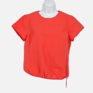 Cuyana Drawstring Shirt in Lipstick Size X-Small